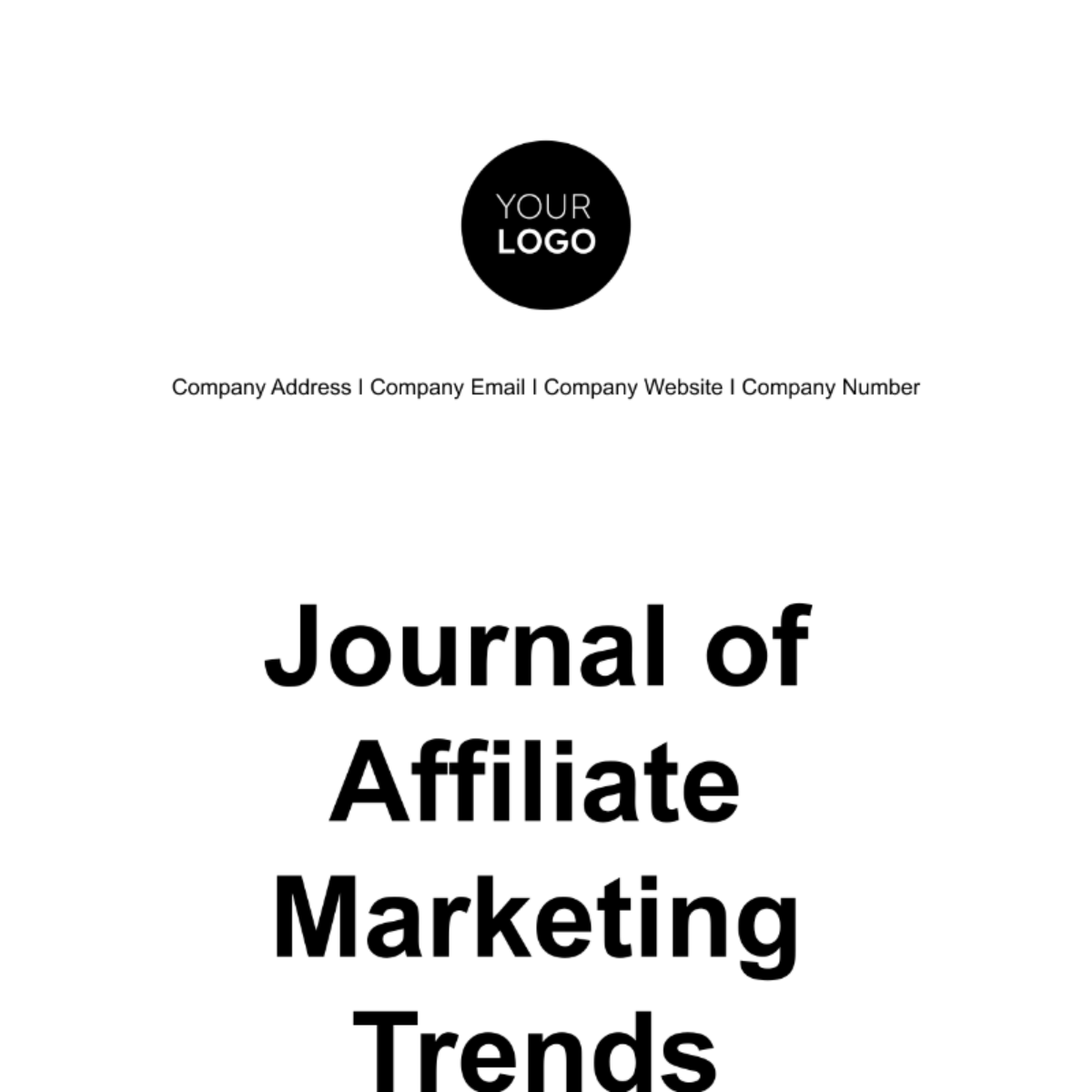 Journal of Affiliate Marketing Trends Template