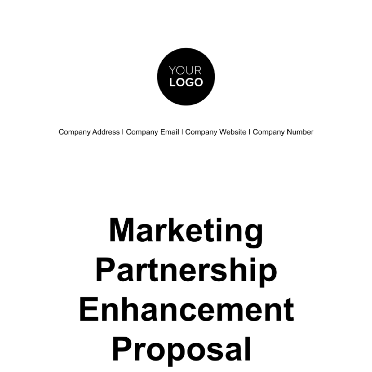 Free Marketing Partnership Enhancement Proposal Template