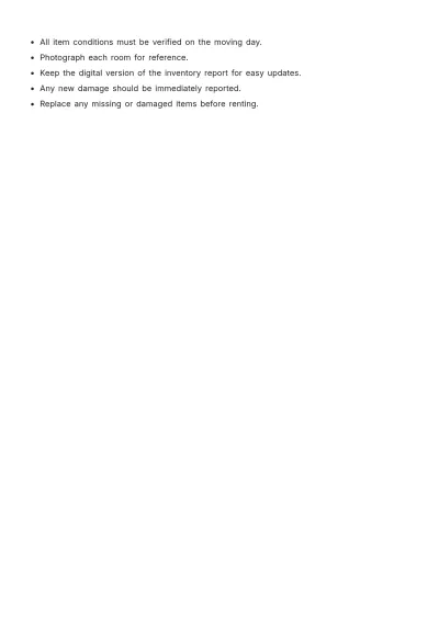 Free Tenancy Inventory Template to Edit Online