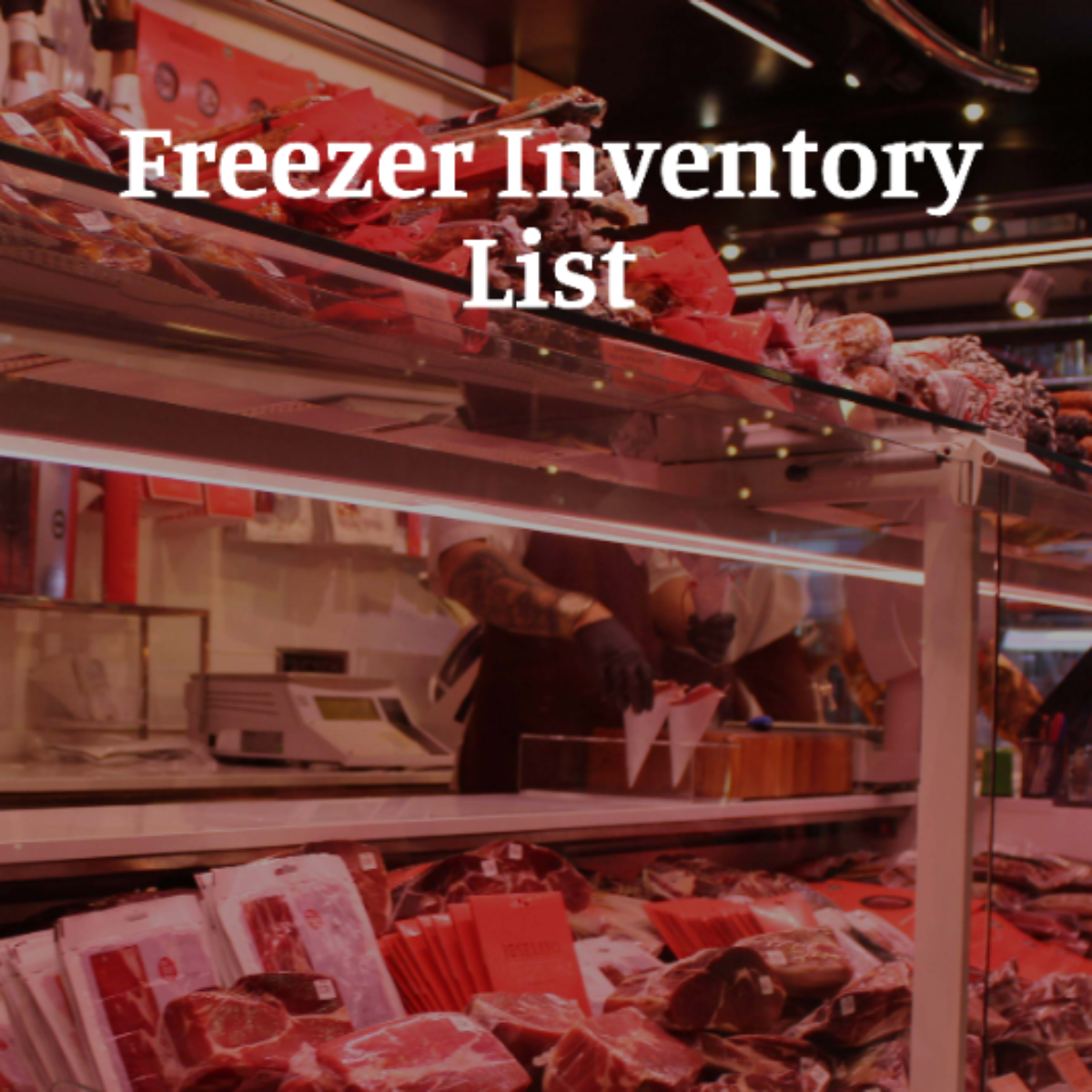 Freezer Inventory List Template