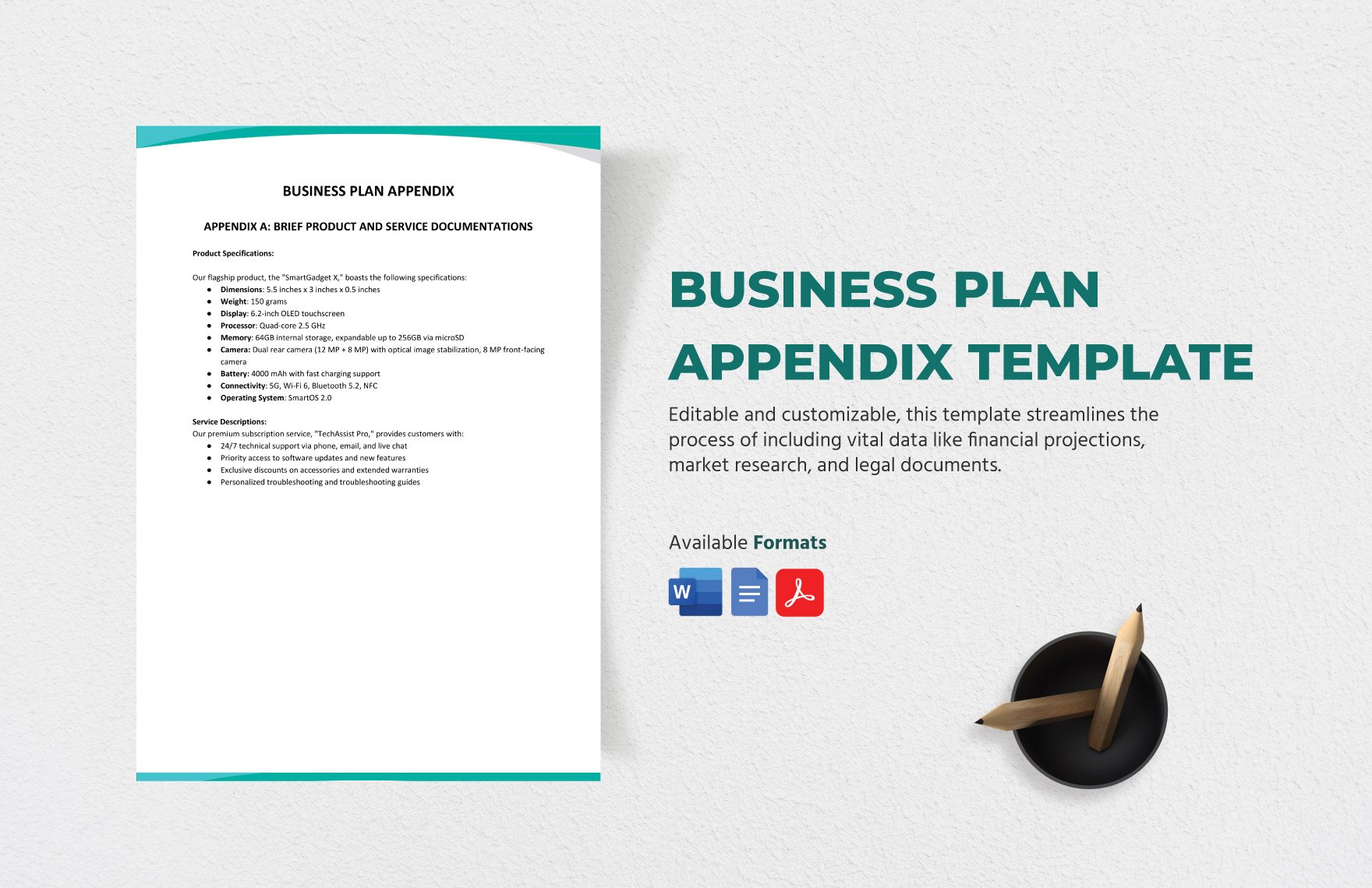 Business Plan Appendix Template