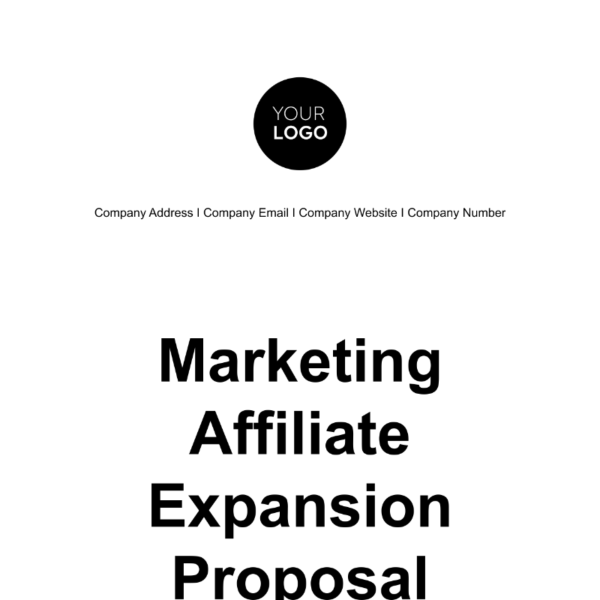 Free Marketing Affiliate Expansion Proposal Template