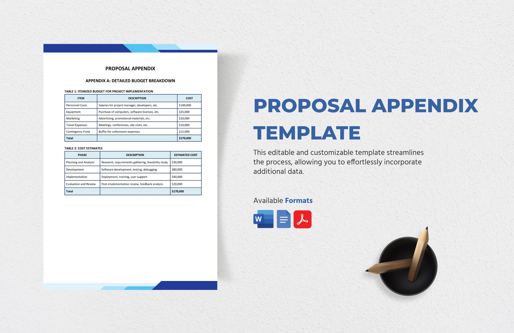 Proposal Appendix Template