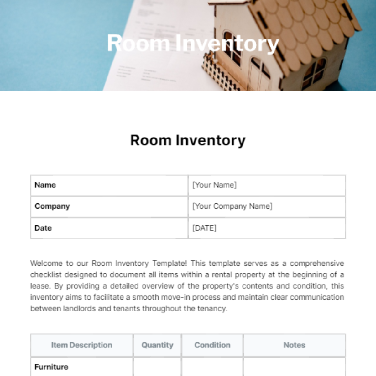 Room Inventory Template