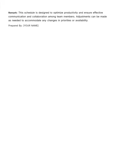 Free Meeting Schedule Template to Edit Online