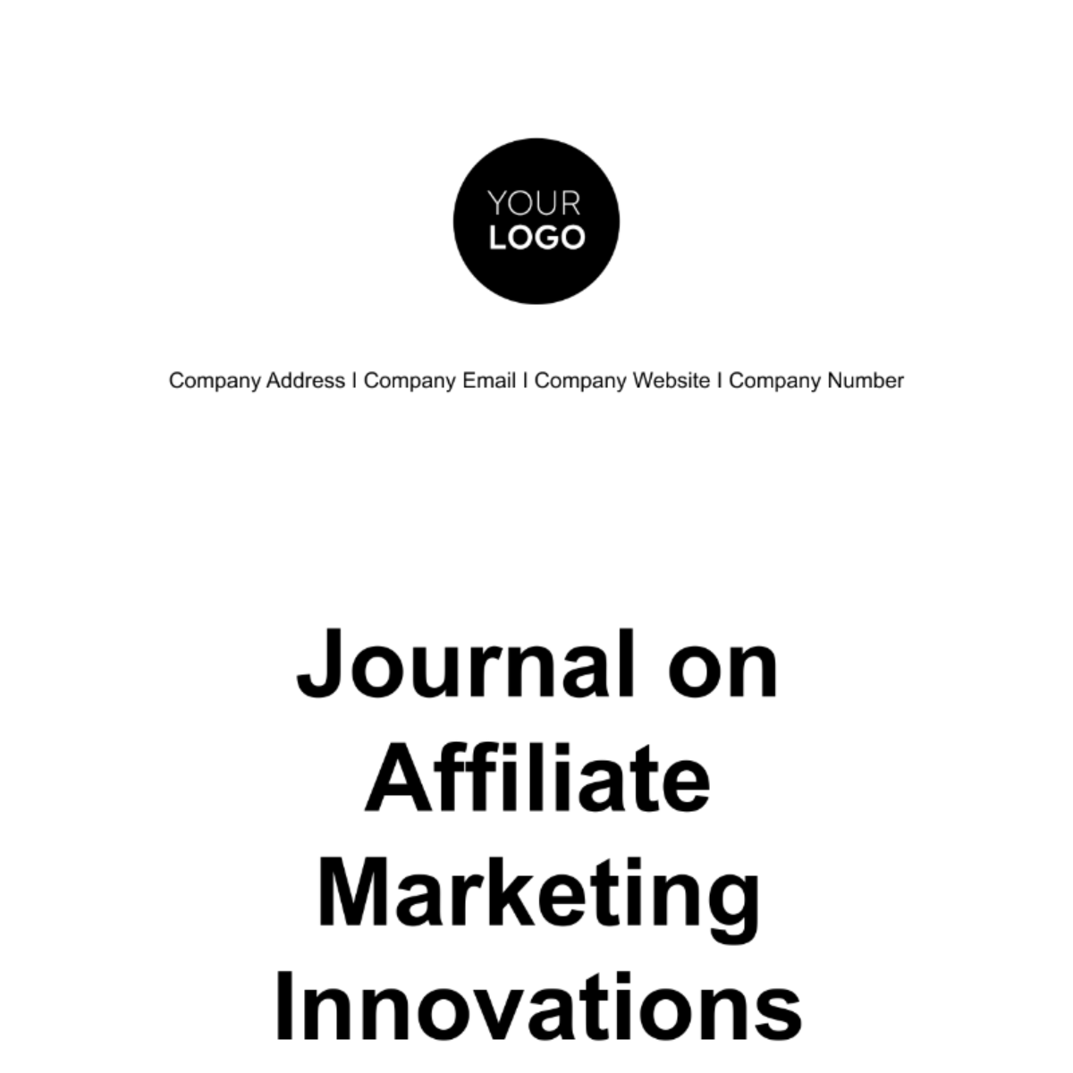Journal on Affiliate Marketing Innovations Template