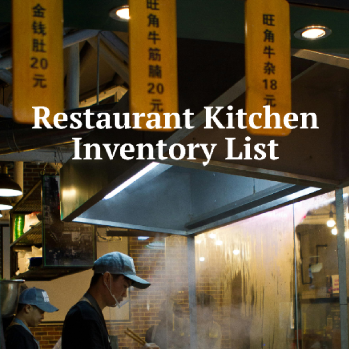 Restaurant Kitchen Inventory List Template