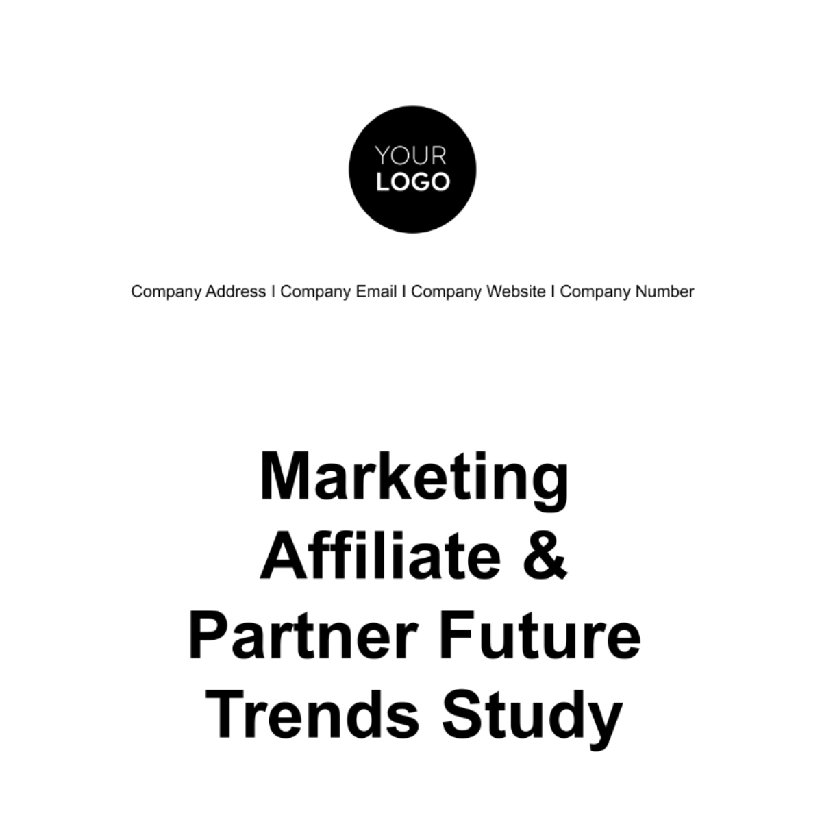 Marketing Affiliate & Partner Future Trends Study Template