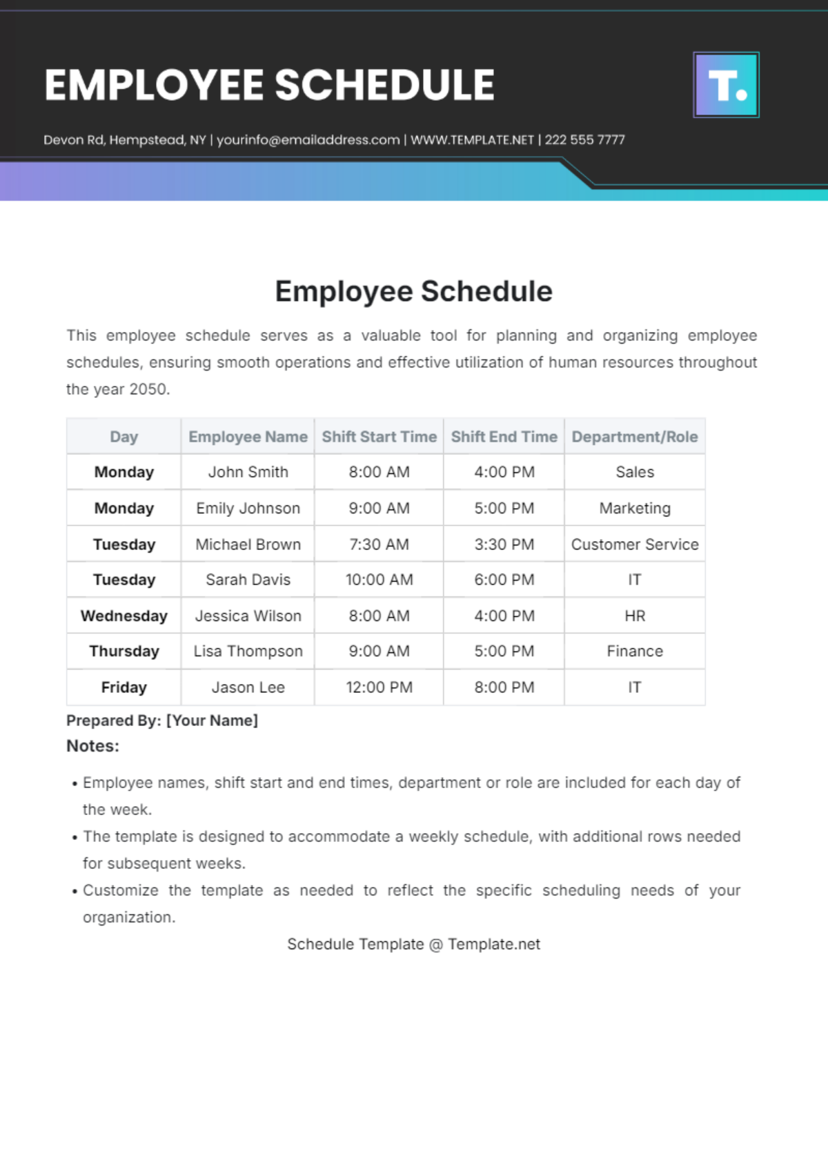 Free Workshop Schedule Template Edit Online Download Template