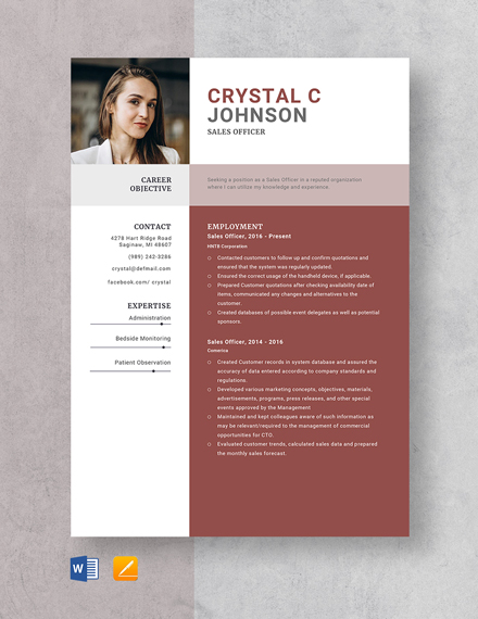 sales-officer-resume-template-word-apple-pages-template