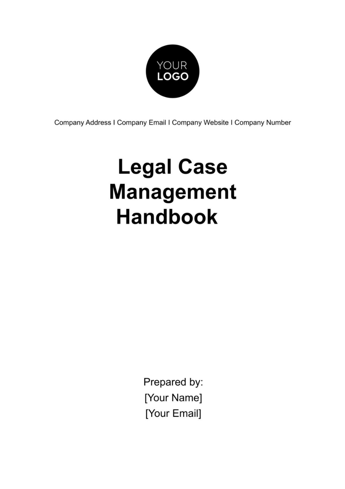 Legal Case Management Handbook Template
