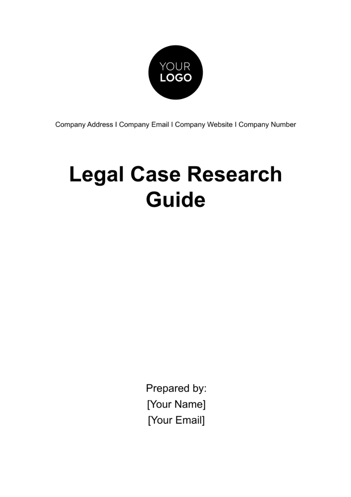 Free Legal Case Research Guide Template