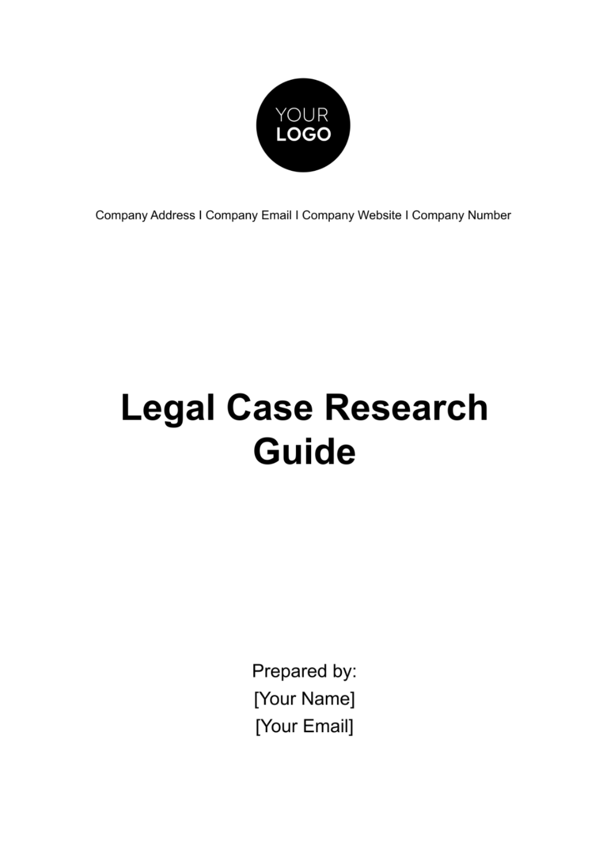 Free Legal Case Research Guide Template