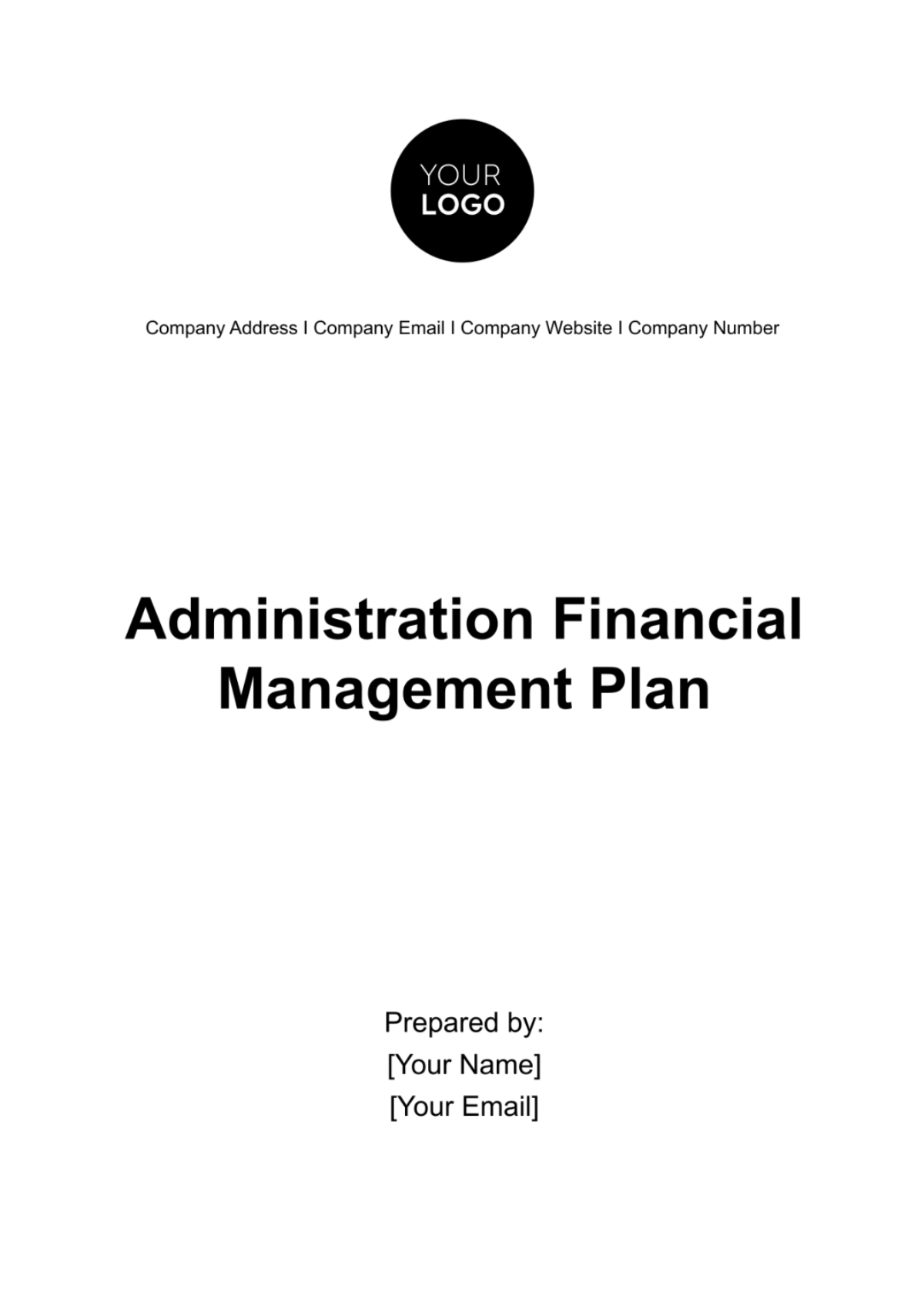 Administration Financial Management Plan Template - Edit Online & Download