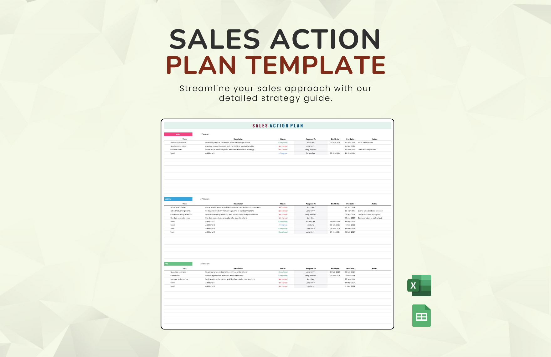 Sales Action Plan Template