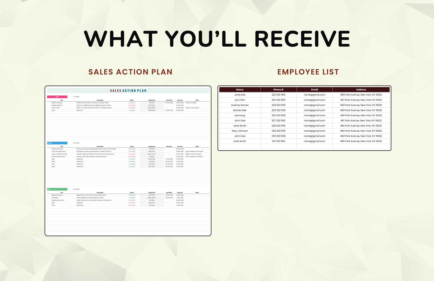 Sales Action Plan Template
