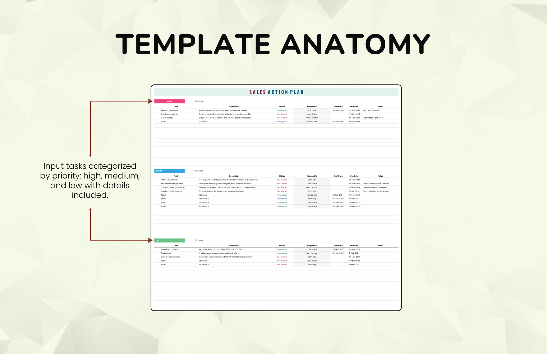 Sales Action Plan Template