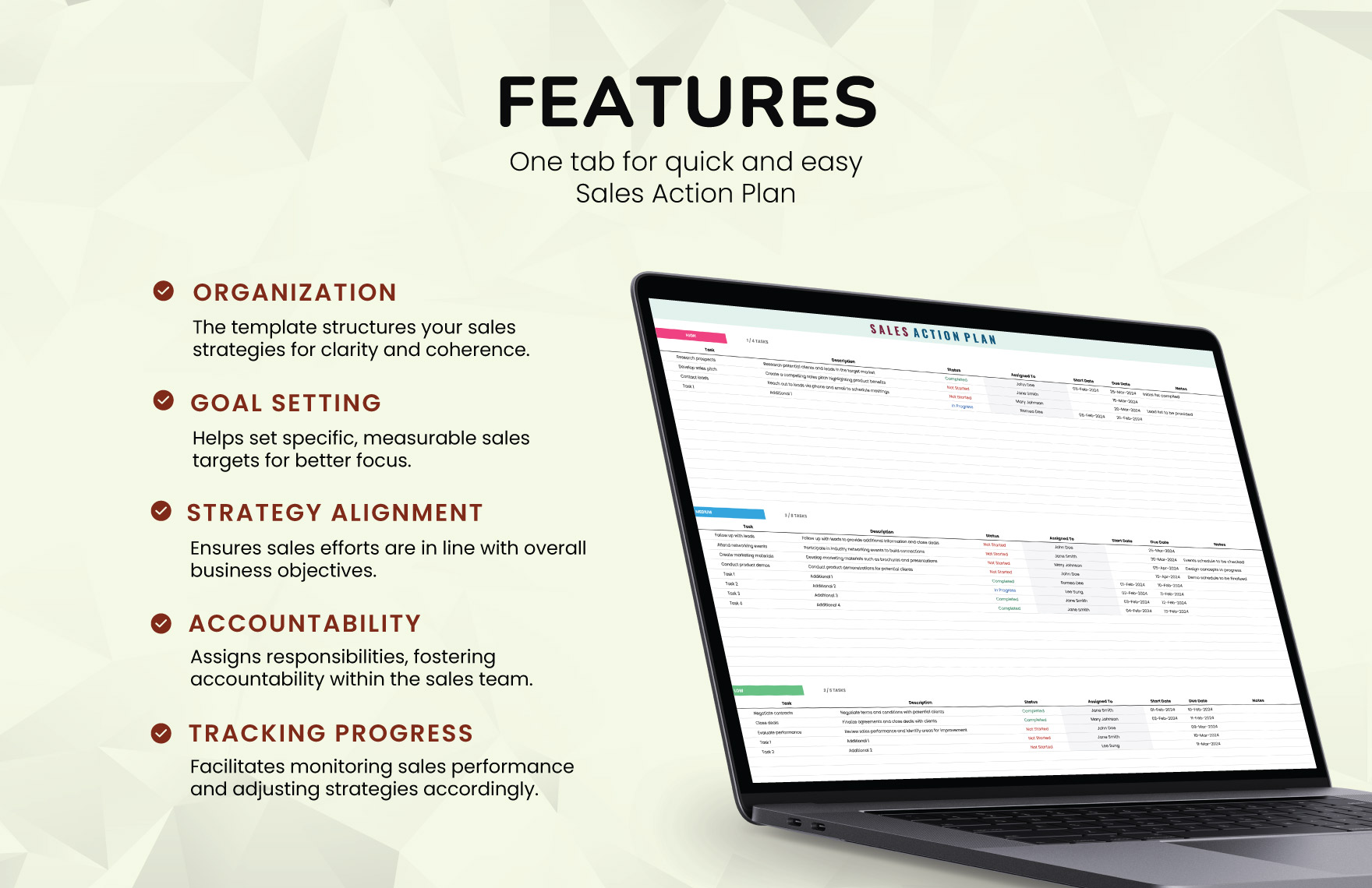 Sales Action Plan Template