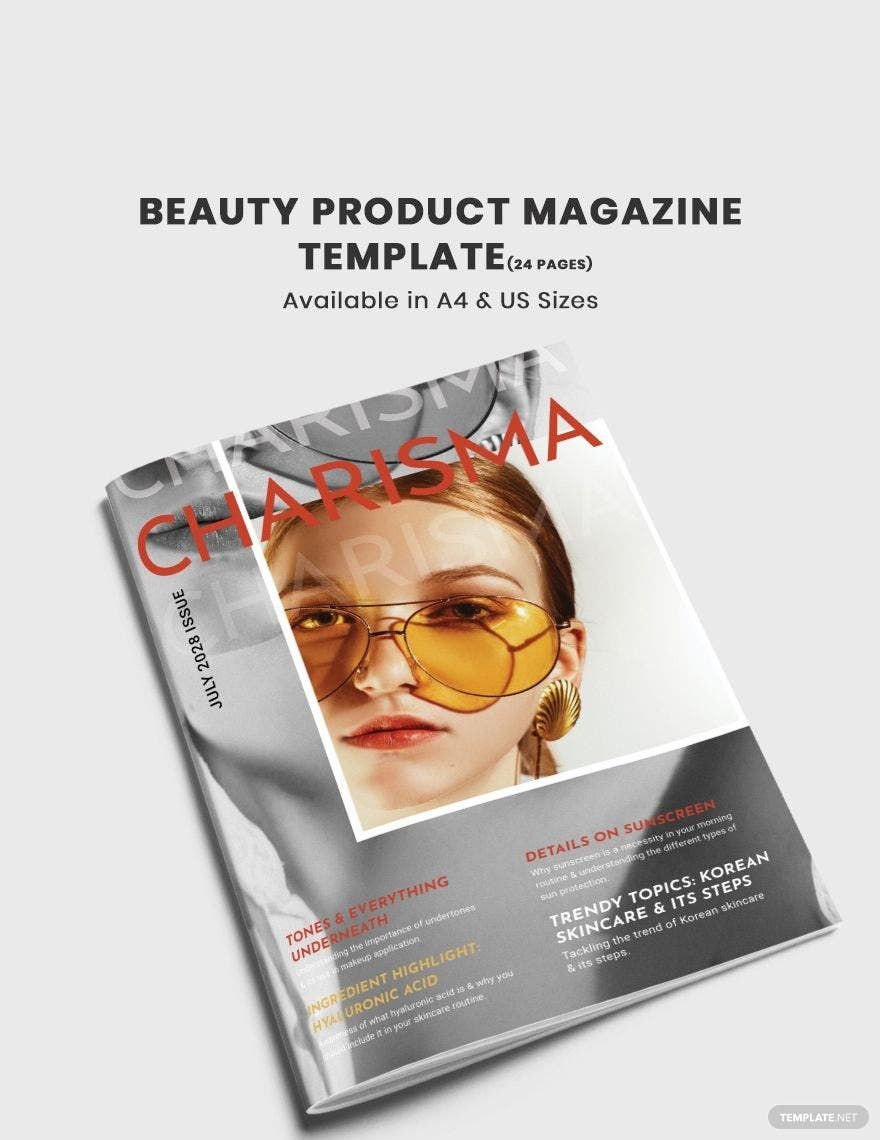 Beauty Product Magazine Template