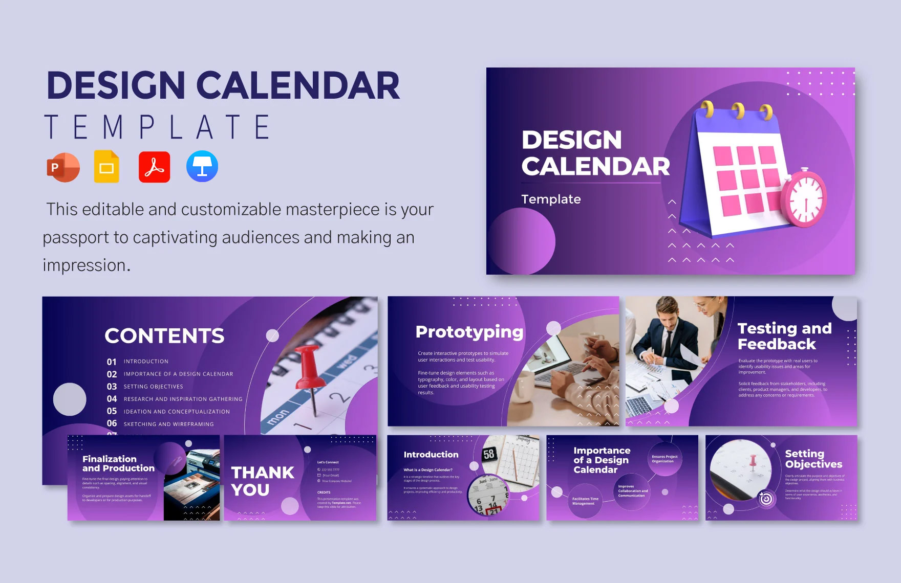 Free Calendar Templates In PowerPoint To Download