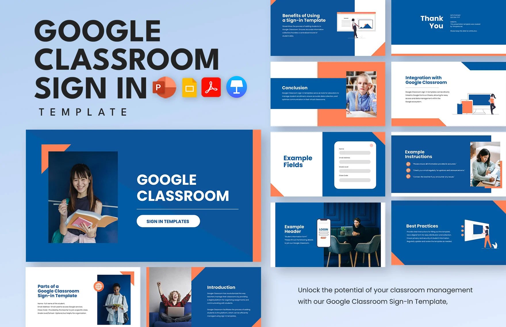 Google Classroom Signin Templates