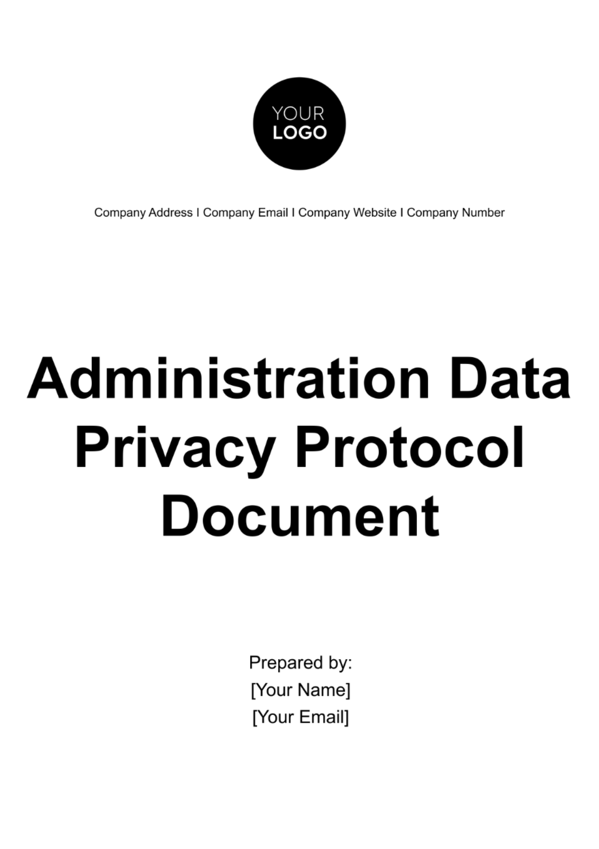 Free Administration Data Privacy Protocol Document Template