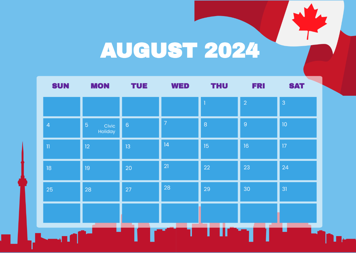 2024 Calendar Canada