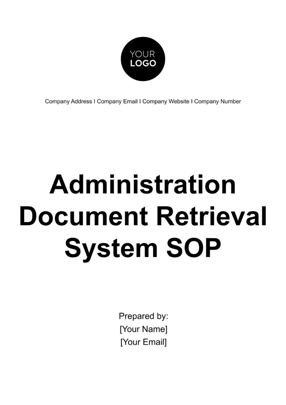 Free Administration Document Retrieval System SOP Template
