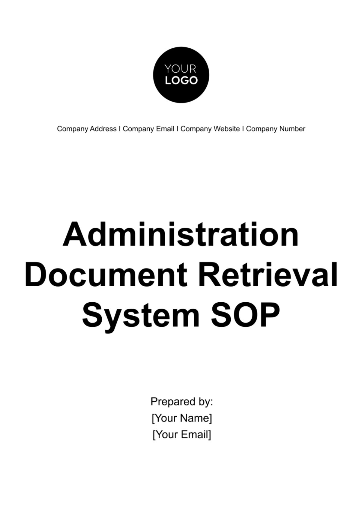 Administration Document Retrieval System SOP Template - Edit Online & Download