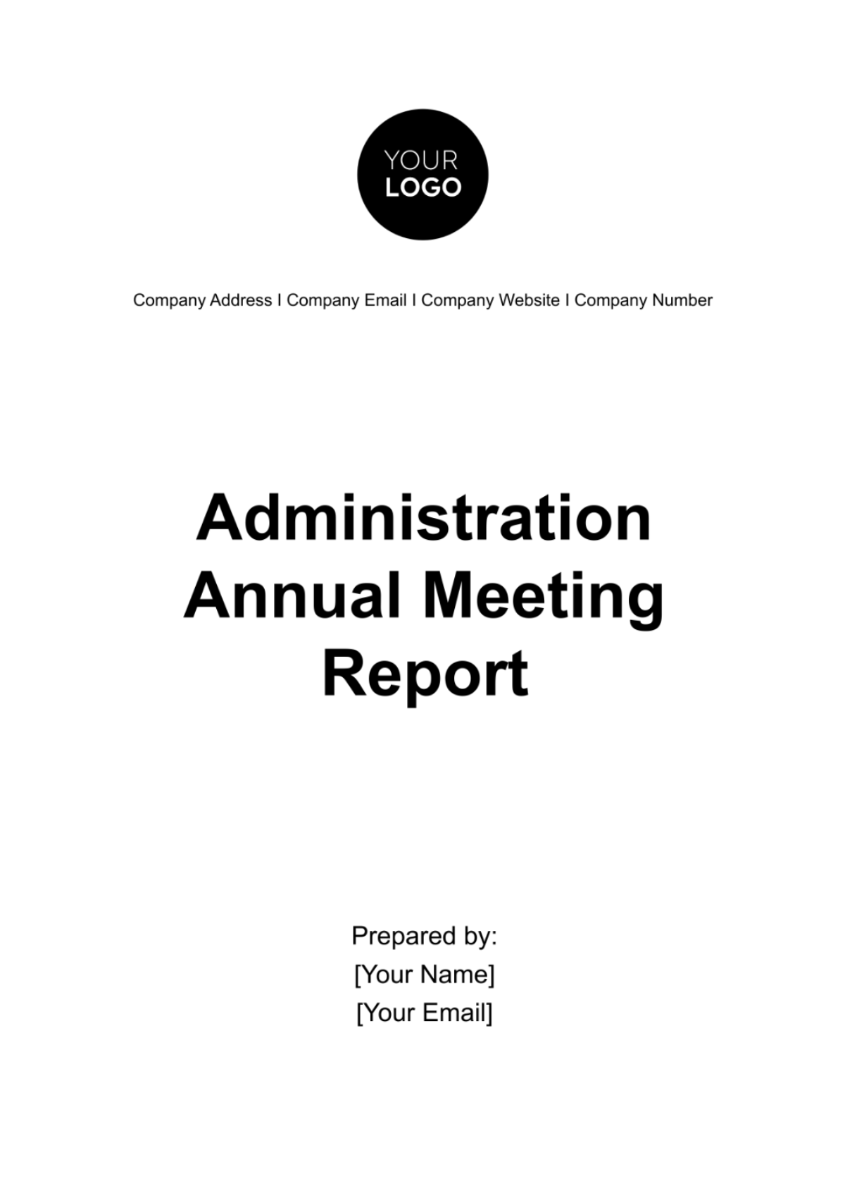 Free Administration Annual Meeting Report Template