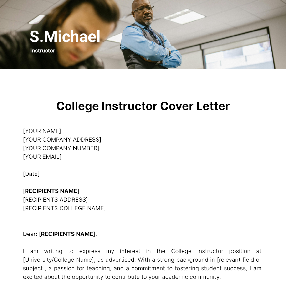 Page 23 Free Templates Examples Edit Online Download Template Net   College Instructor Cover Letter Template Edit Online 2 