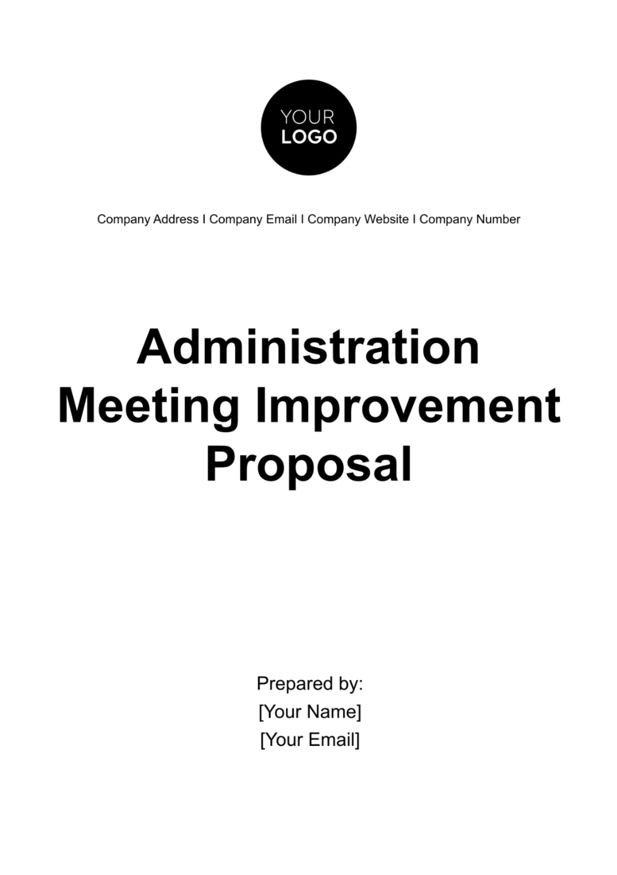 Free Administration Meeting Improvement Proposal Template