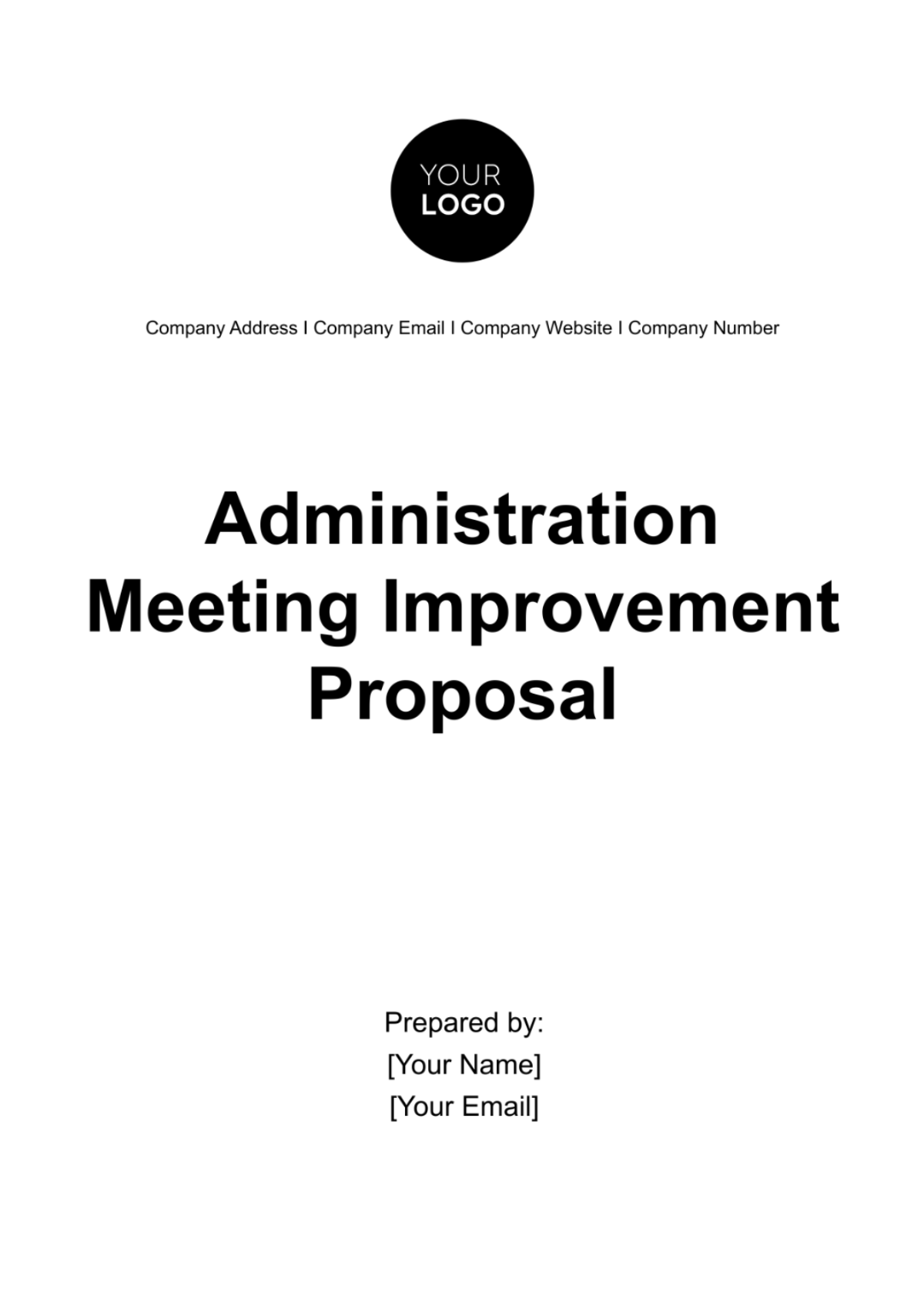 Administration Meeting Improvement Proposal Template - Edit Online & Download