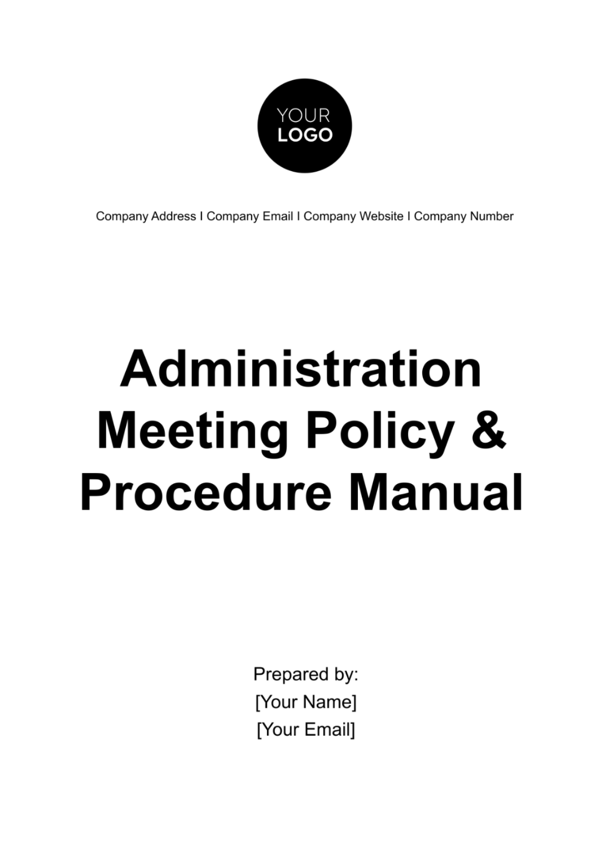 Free Administration Meeting Policy & Procedure Manual Template