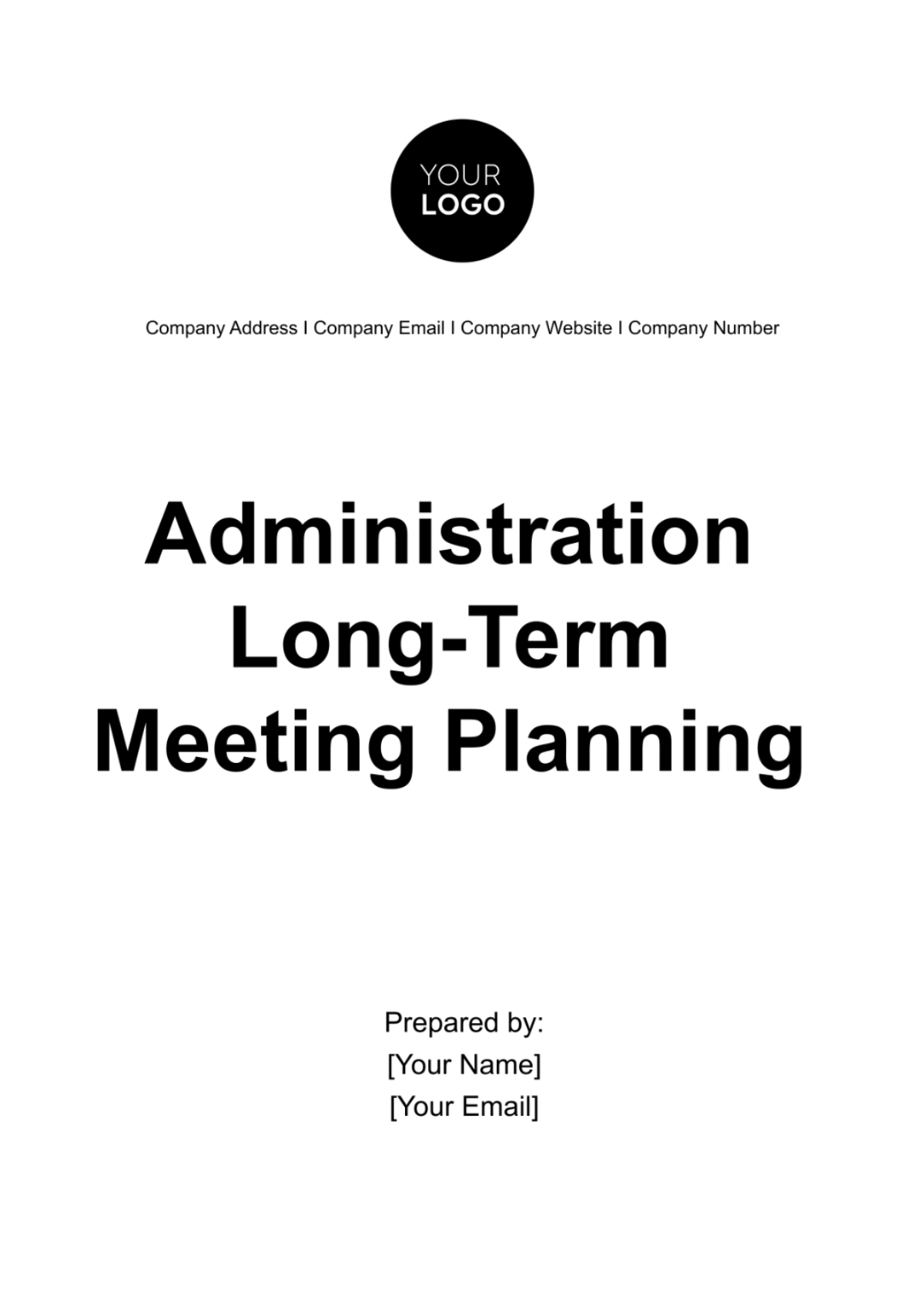 Administration Long-Term Meeting Planning Template - Edit Online & Download