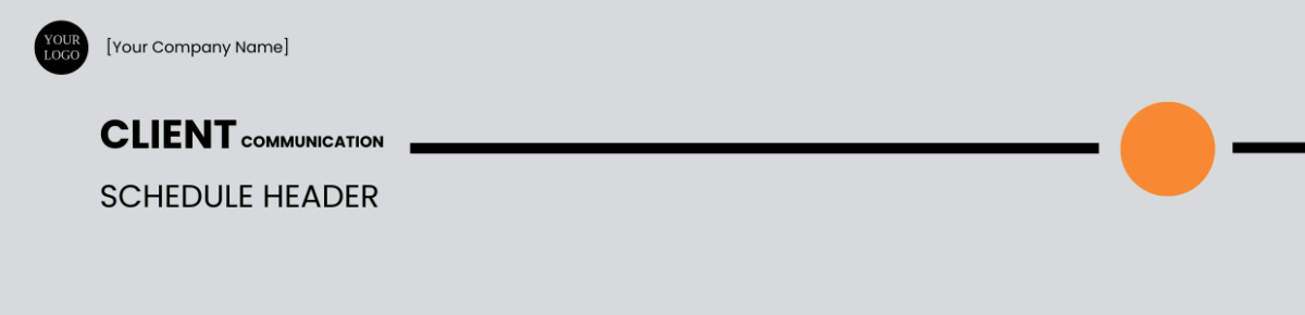 Client Communication Schedule Header Template - Edit Online & Download