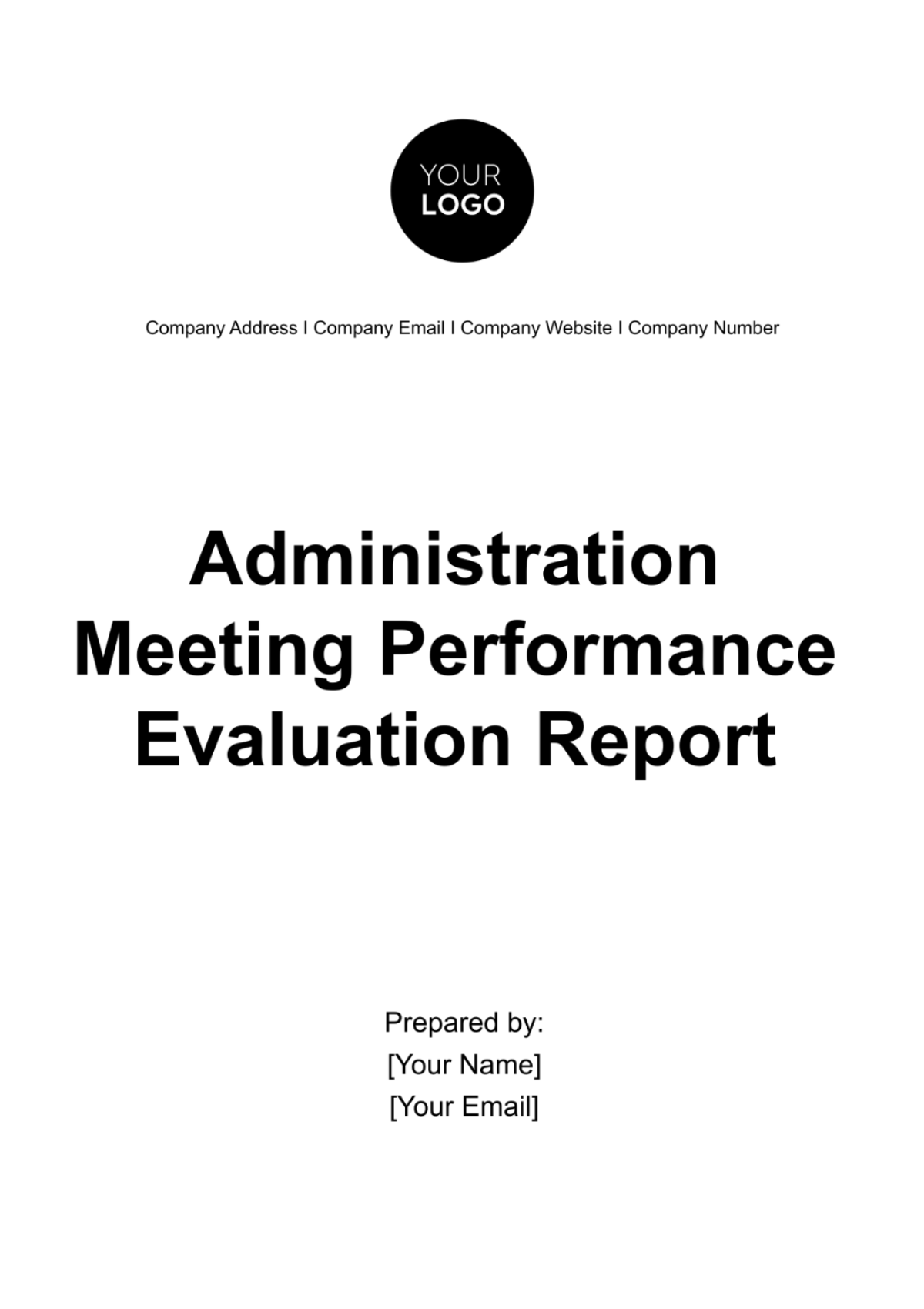 Administration Meeting Performance Evaluation Report Template - Edit Online & Download