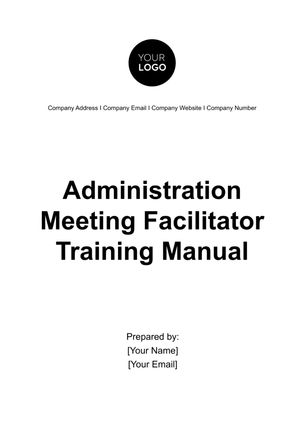 Free Administration Meeting Facilitator Training Manual Template - Edit ...