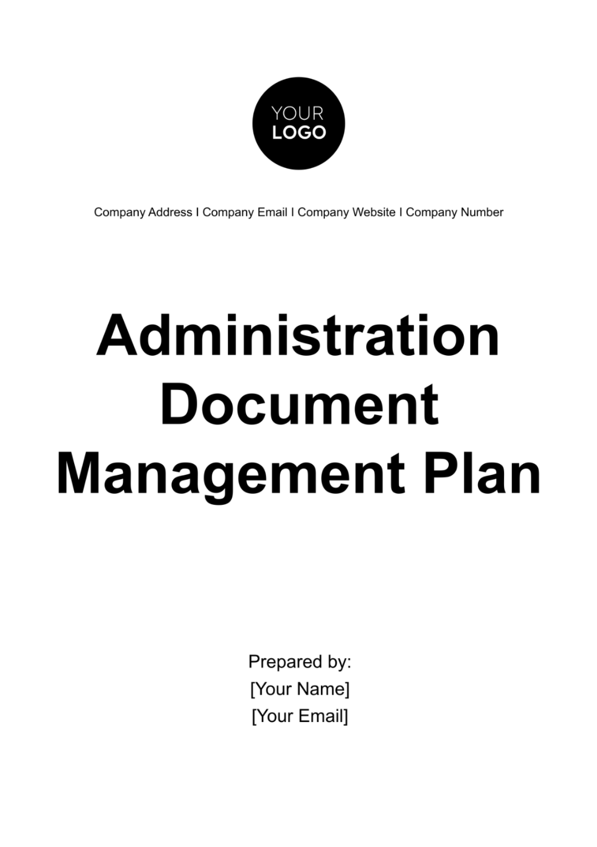 Administration Document Management Plan Template
