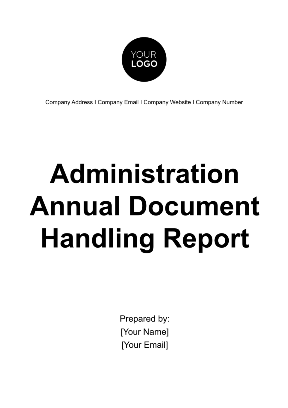 Free Administration Annual Document Handling Report Template
