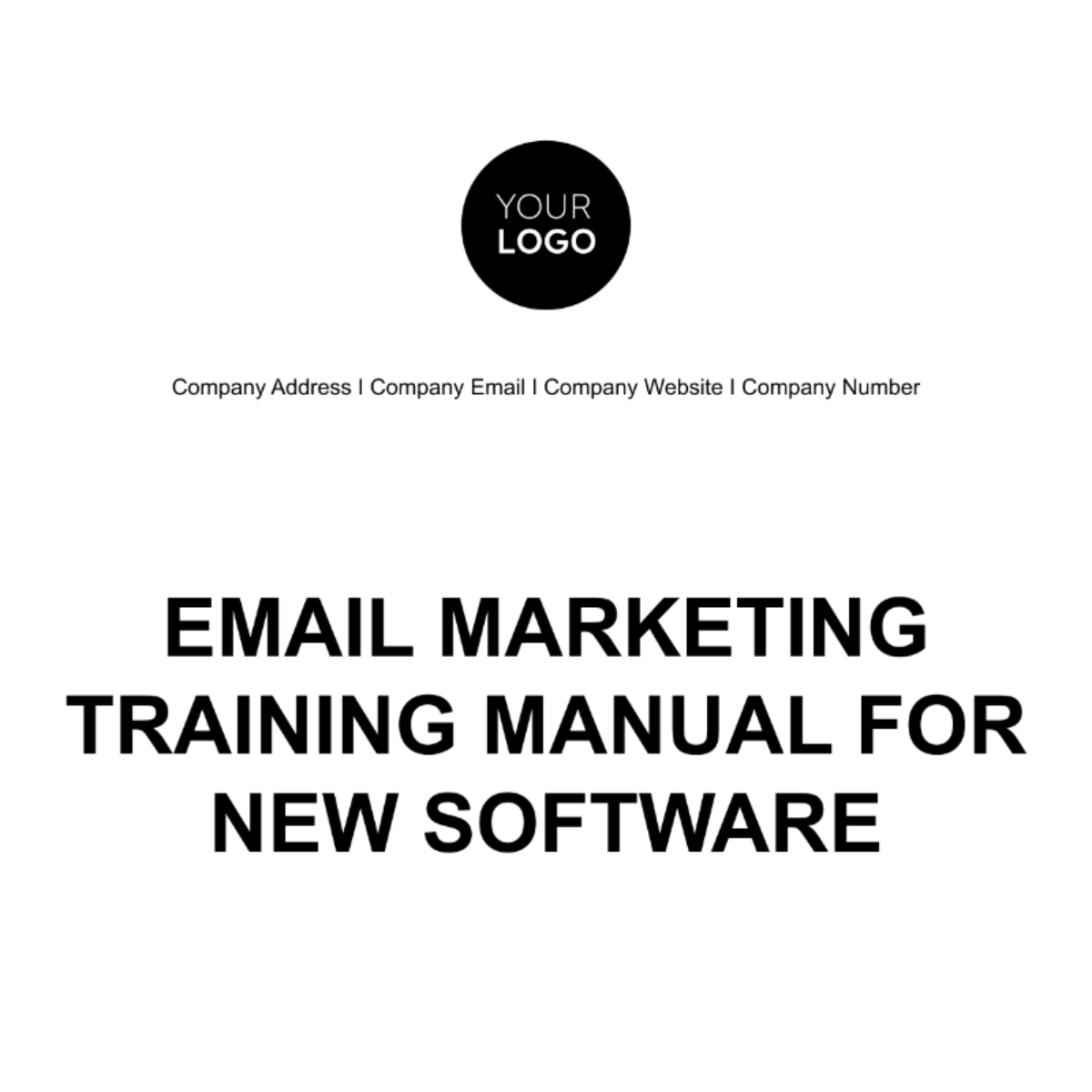 Email Marketing Training Manual for New Software Template