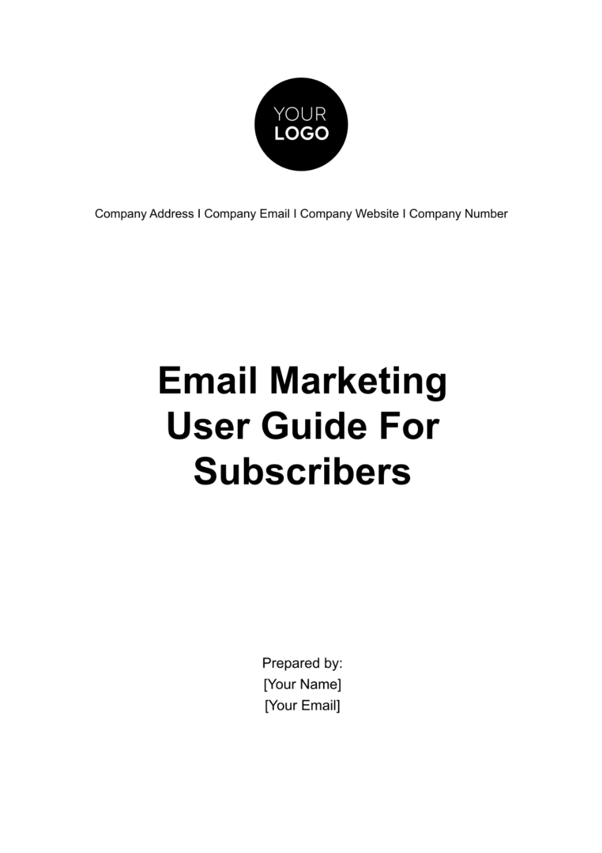 Email Marketing User Guide for Subscribers Template