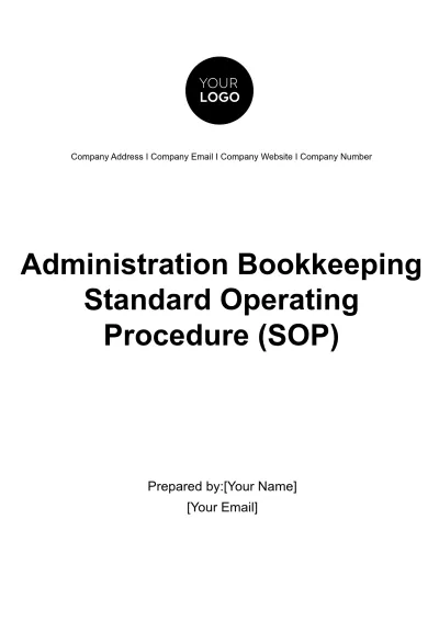 Free Administration Bookkeeping Standard Operating Procedure (SOP) Template to Edit Online