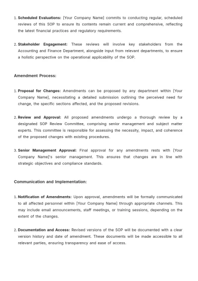 Free Administration Bookkeeping Standard Operating Procedure (SOP) Template to Edit Online