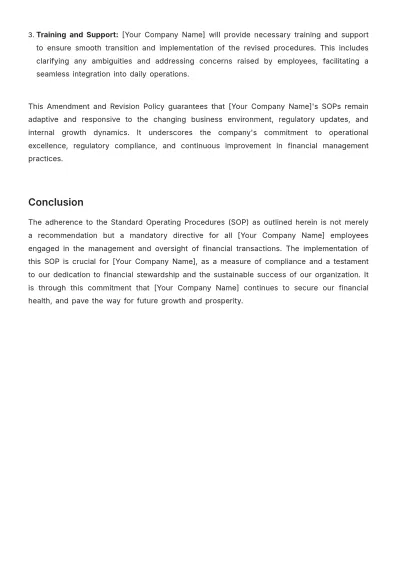 Free Administration Bookkeeping Standard Operating Procedure (SOP) Template to Edit Online