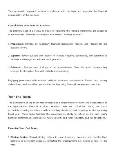 Free Administration Bookkeeping Standard Operating Procedure (SOP) Template to Edit Online