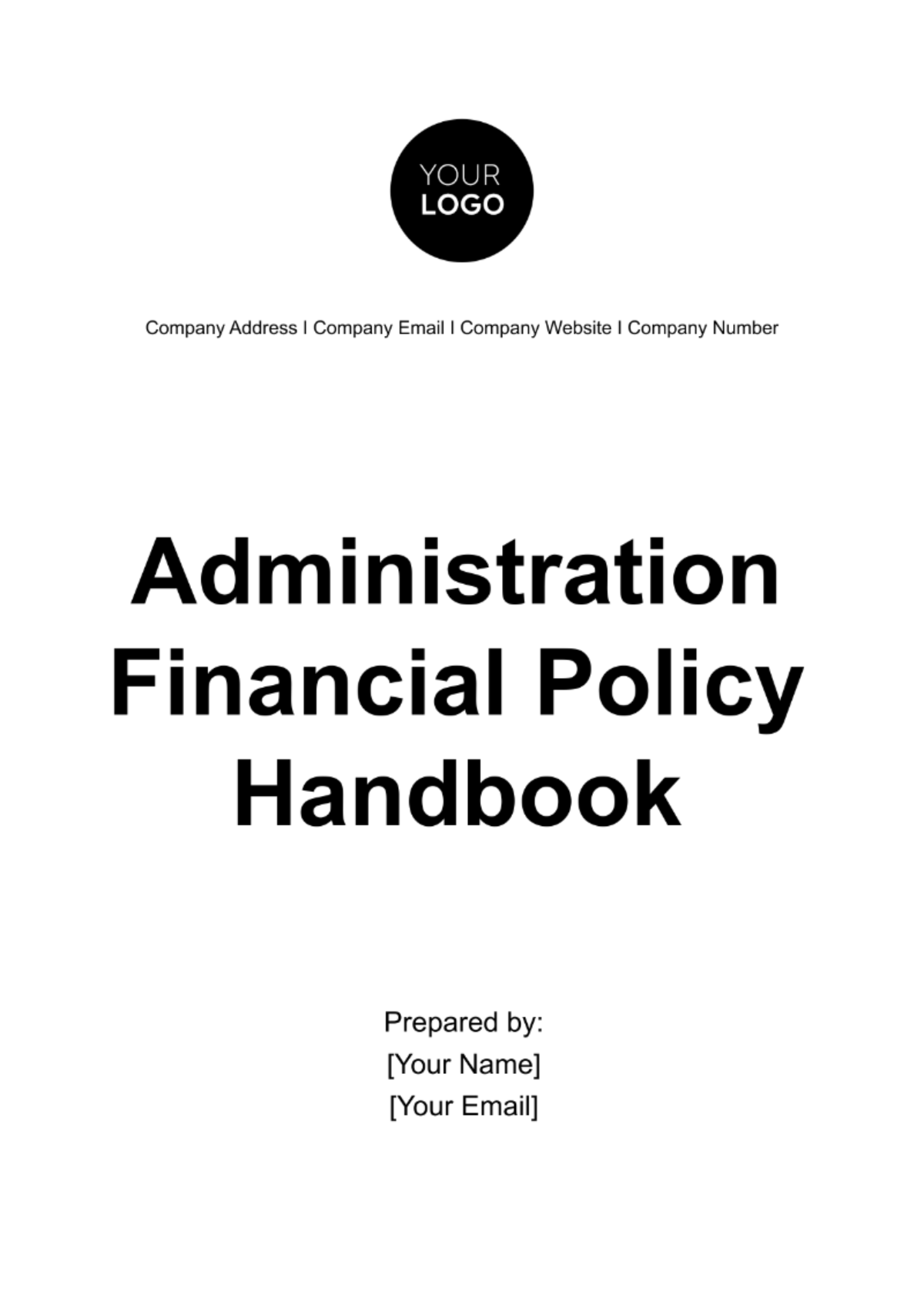 Administration Financial Policy Handbook Template