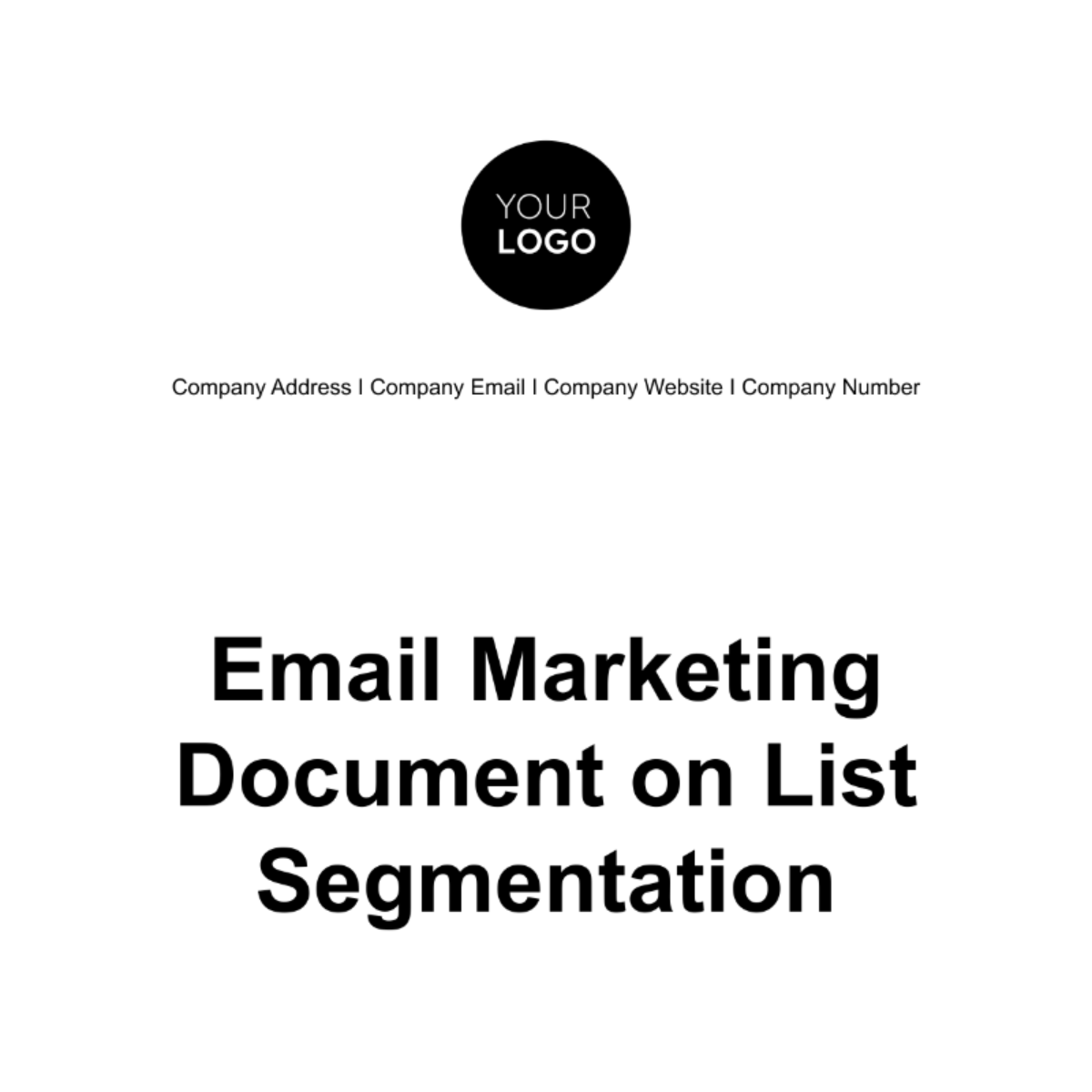 Free Email Marketing Document on List Segmentation Template