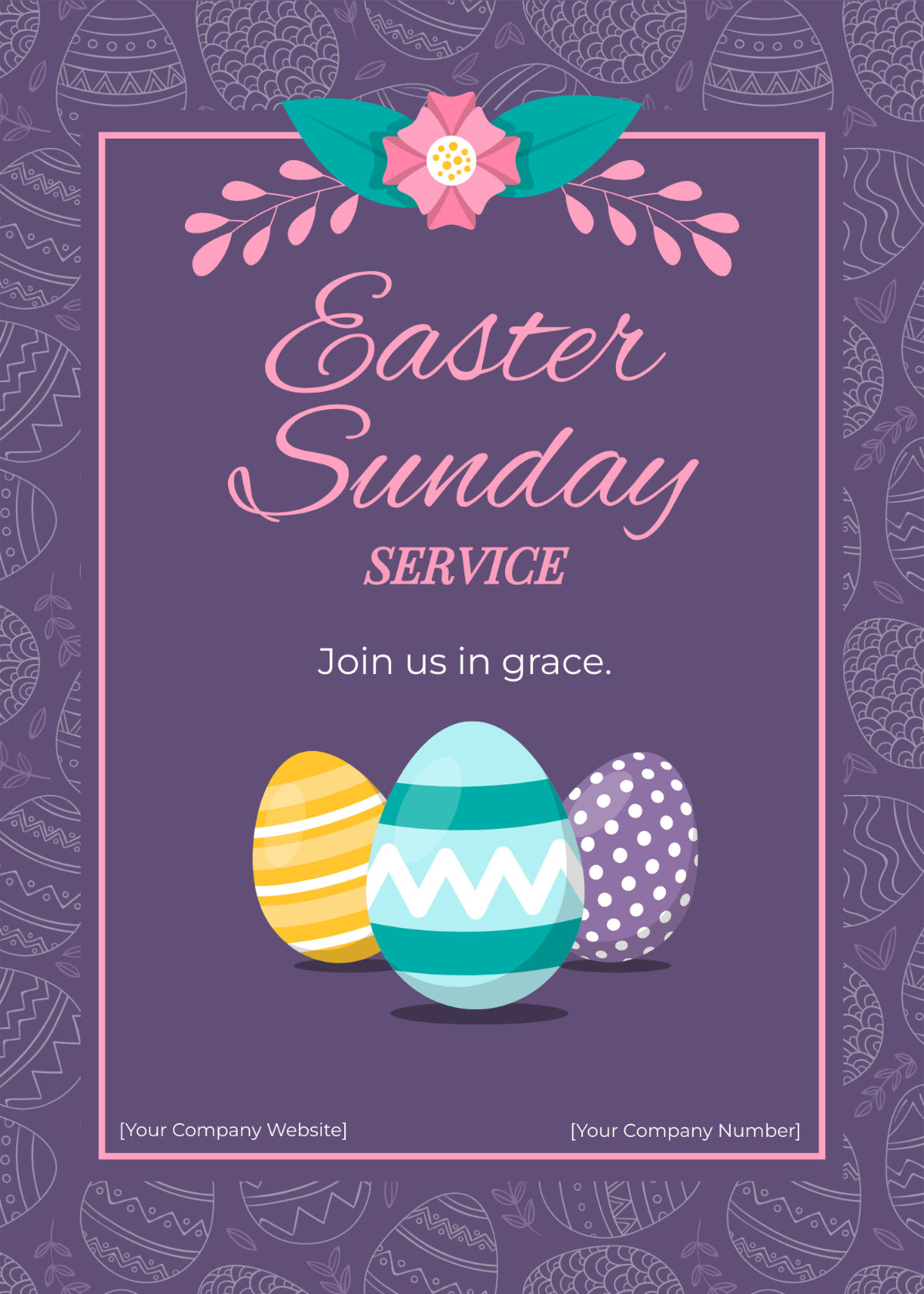  Easter Sunday Invitation Card Template