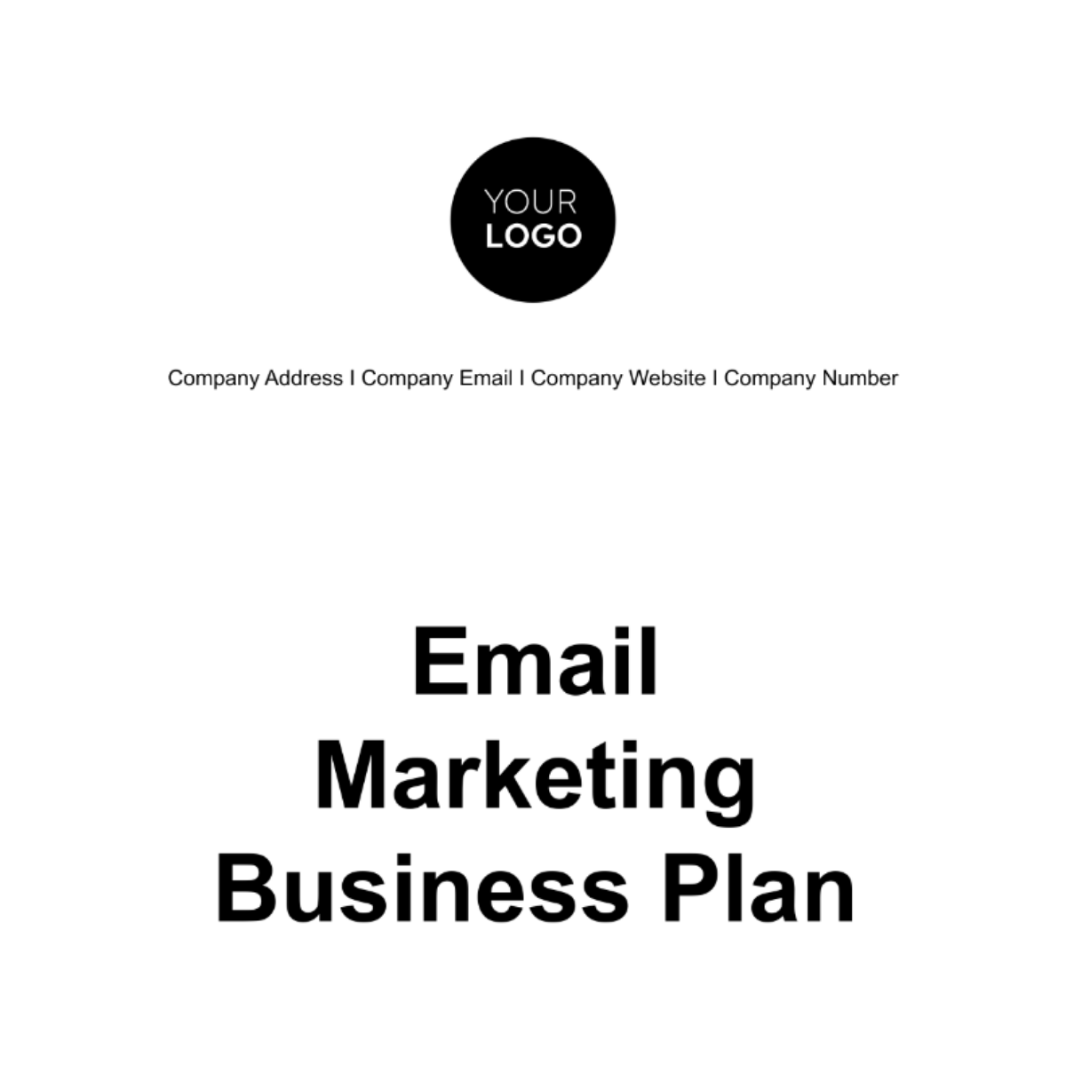 Free Email Marketing Business Plan Template